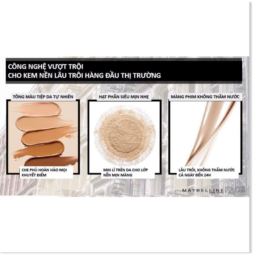 [Mã giảm giá] Kem Nền Che Phủ Hoàn Hảo, Bền Màu Lâu Trôi Maybelline Super Stay 24H Full Coverage Foundation 30ml | BigBuy360 - bigbuy360.vn