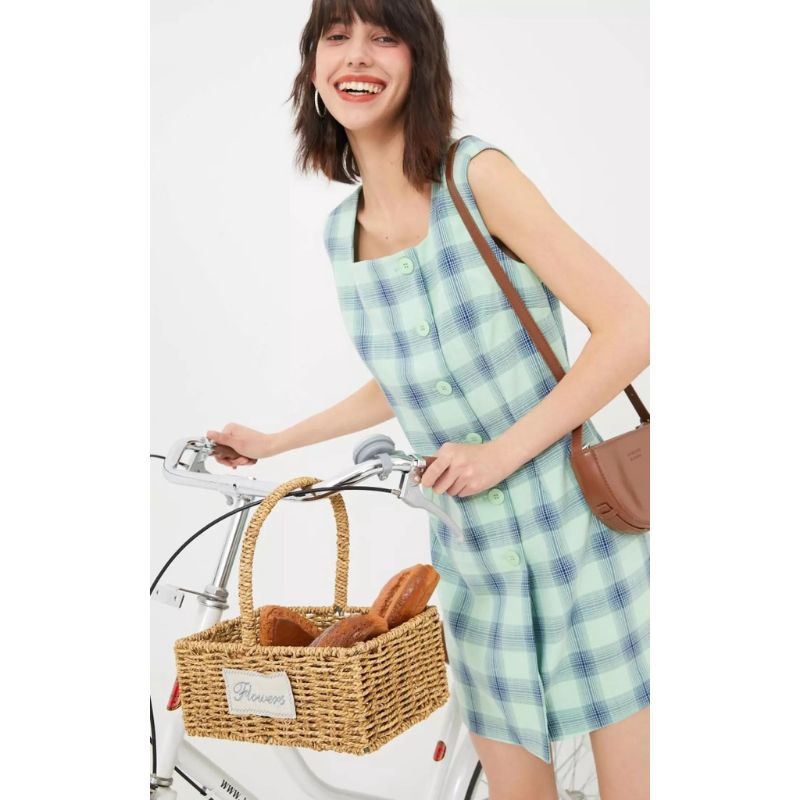 Váy Veromoda hoạ tiết caro trẻ trung