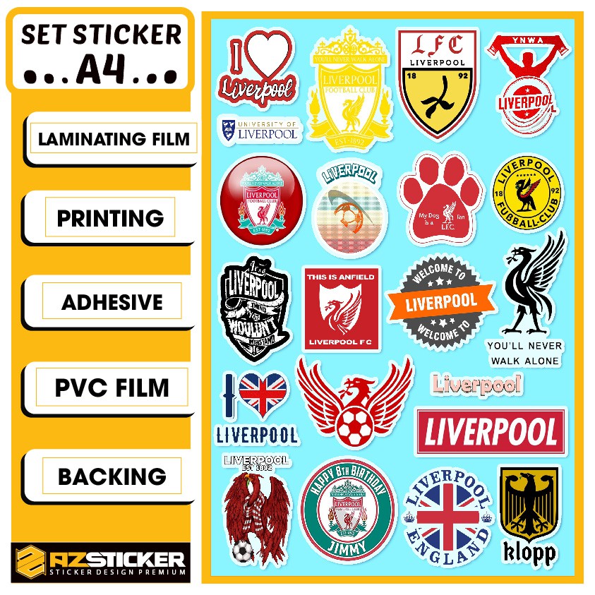 Hình Dán Logo Liverpool Cắt Sẵn Từng Hình Dán Xe Máy - Decal Chống Thấm Nước Dán Mũ Bảo Hiểm