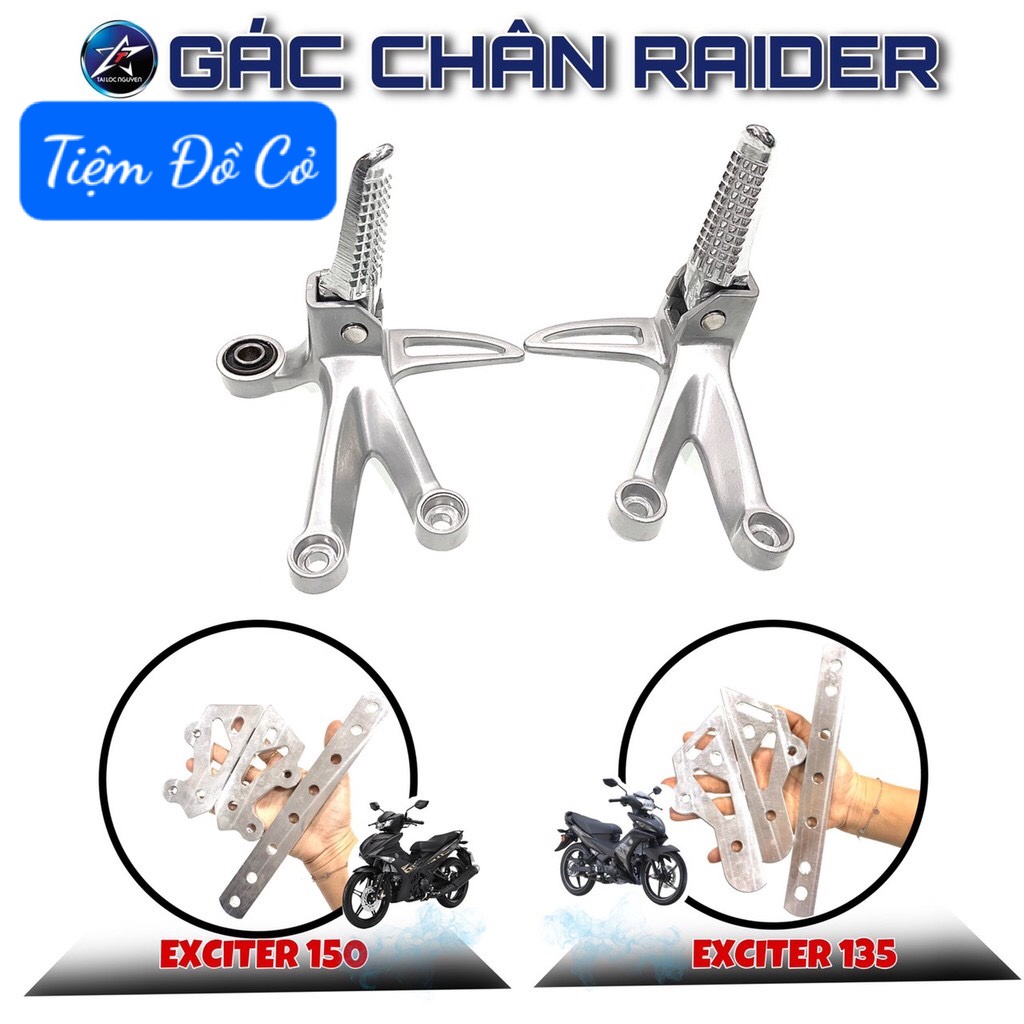 BỘ GÁC CHÂN RAIDER GẮN CHO EX 135 / 150, SIRIUS