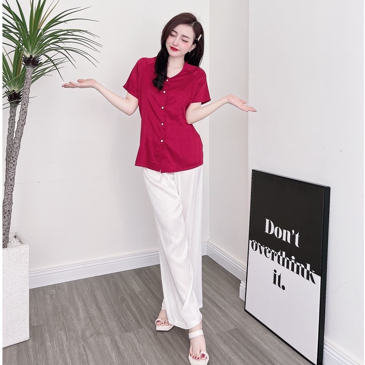 Bộ Bà Ba Nữ SOJUN Chất Lụa xước Tô Châu Size Dưới 63kg