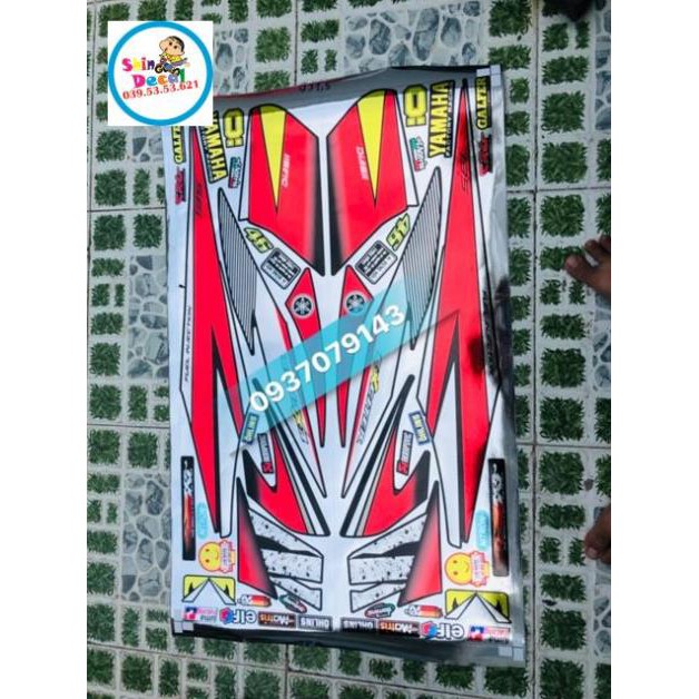 Tem rời ex 2010 đỏ đen chất liệu Crom cao cấp ko bay màu