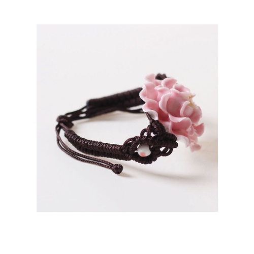 Vòng tay gốm thời trang 3D vintage hoa cát tường VGOM38