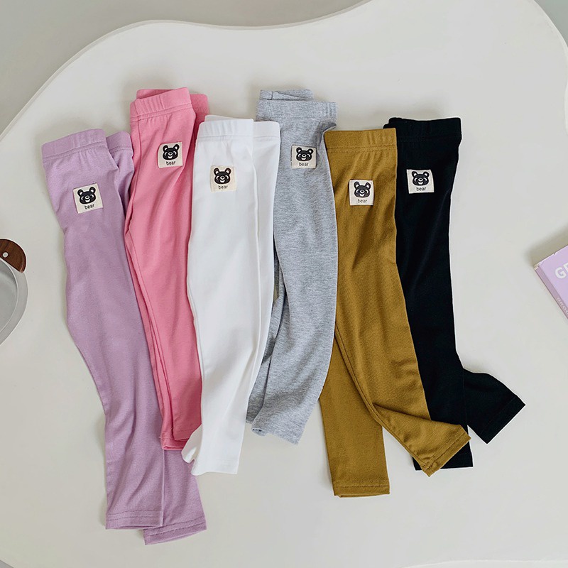 Quần Legging Kiểu Hàn Quốc Dễ Thương Thời Trang Xuân Thu Cho Bé Gái