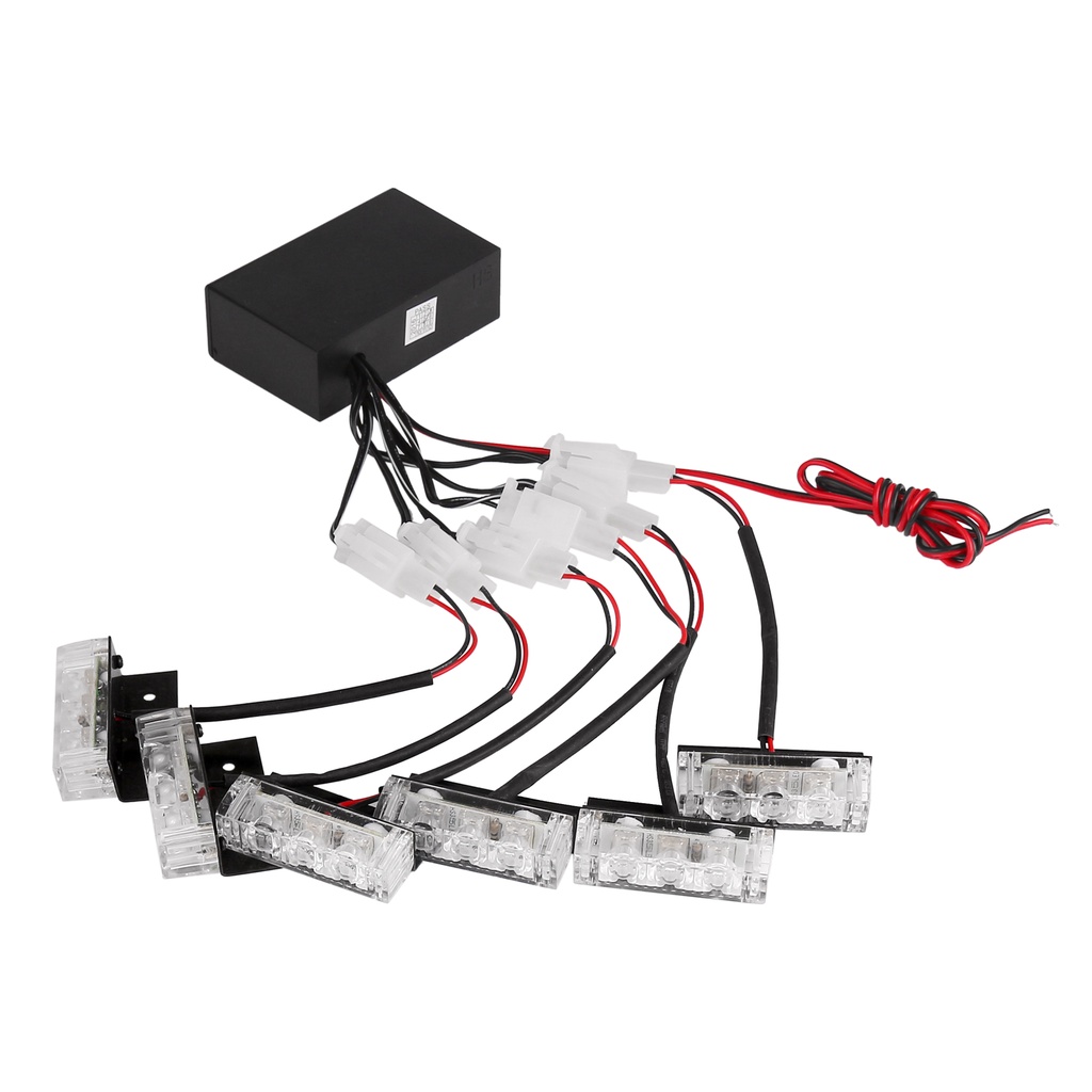 Đèn Nhấp Nháy 6 Trong 1 12V Siêu Sáng Có Giác Hút Điều Chỉnh Được Cho Xe Hơi / Xe Máy