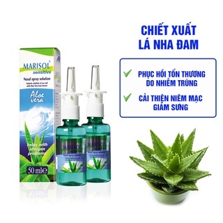 Xịt Mũi Nước Biển Chết Lô Hội Marisol Sensitive PHÒNG NGỪA VI KHUẨN, VIRUT, VIÊM MŨI DỊ ỨNG, VIÊM XOANG 50ML