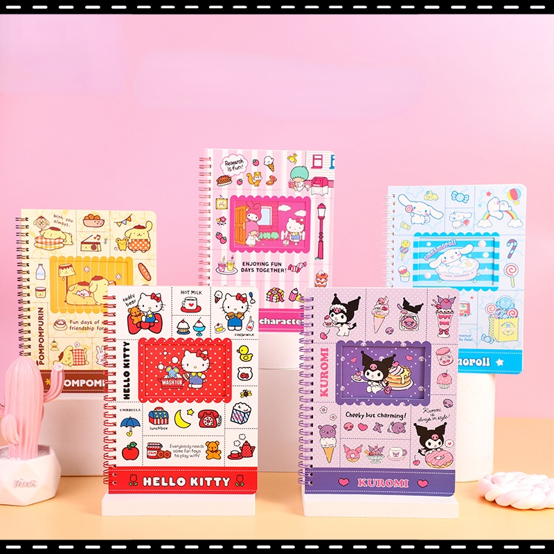Sổ Tay Sê-Ri Sanrio / Sổ Tay In Hoạt Hình / Sổ Cuộn