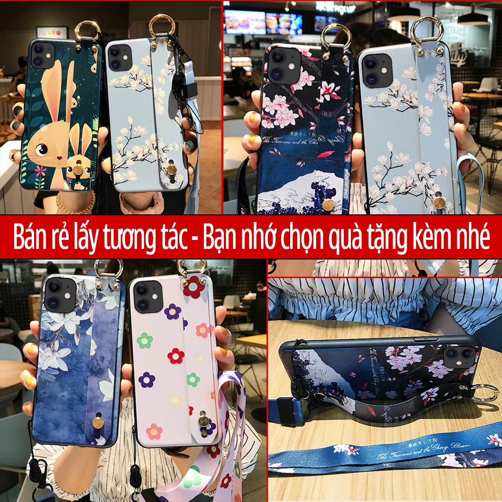 Ốp lưng dây đeo Earldom cho iphone chất liệu silicon nhiều mẫu mã đặc biệt