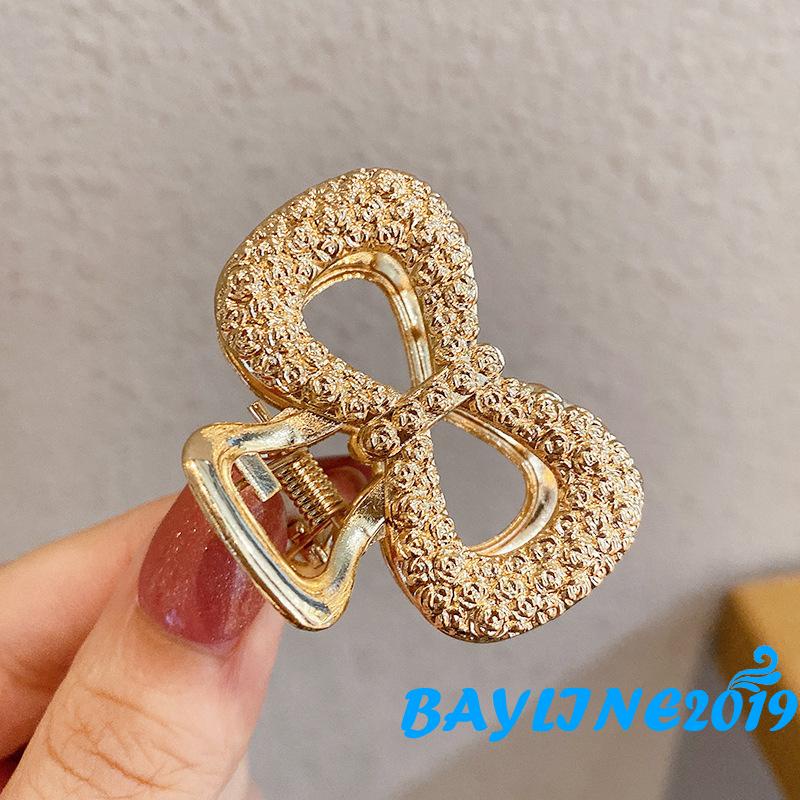 BAY-Kẹp tóc dạng kẹp móng vuốt chống trượt bằng kim loại khoét rỗng chắc chắn cho nữ