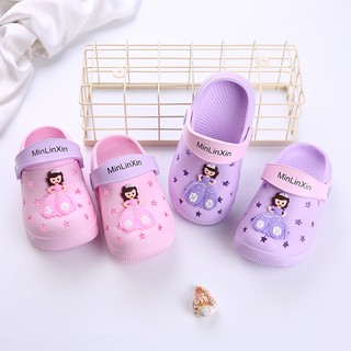 Dép Sandal Thiết Kế Lỗ Thoáng Khí Thời Trang Đi Biển Dành Cho Bé Gái Size 323
