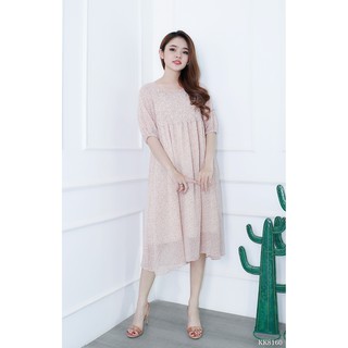 Đầm hoa hở lưng chéo