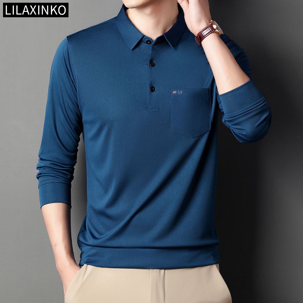 Áo Thun Polo 5 Màu Tùy Chọn Tay Dài Cổ Điển Thời Trang Cho Nam