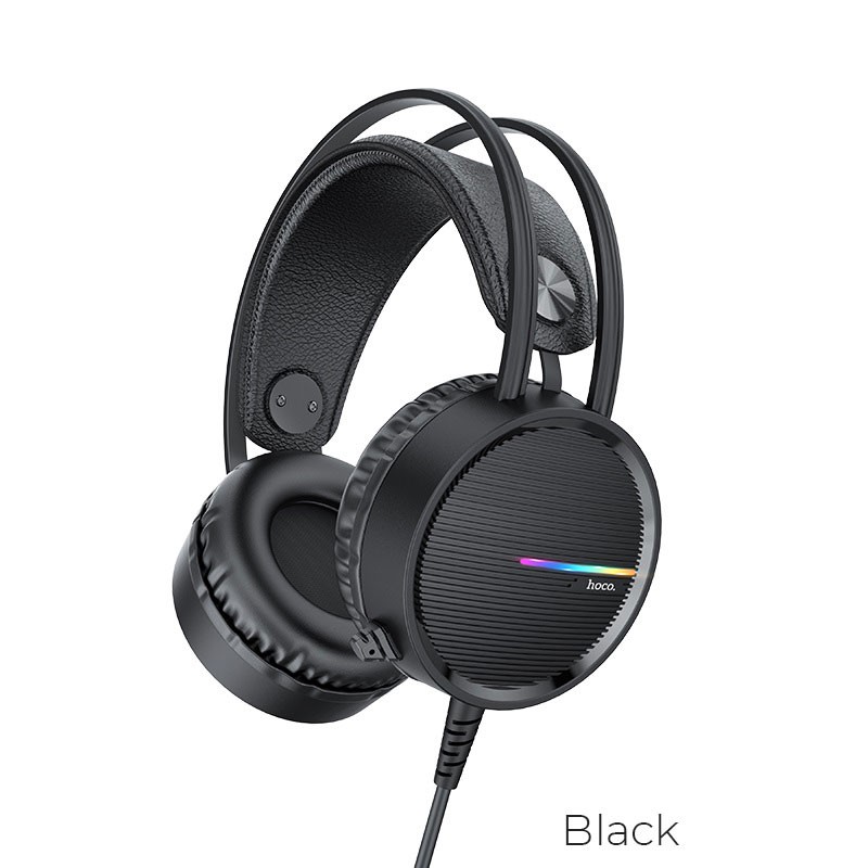 Tai nghe chụp tai máy tính GAMING HOCO W100 / HK100 Đèn LED đổi màu, mic đàm thoại- BẢO HÀNH CHÍNH HÃNG