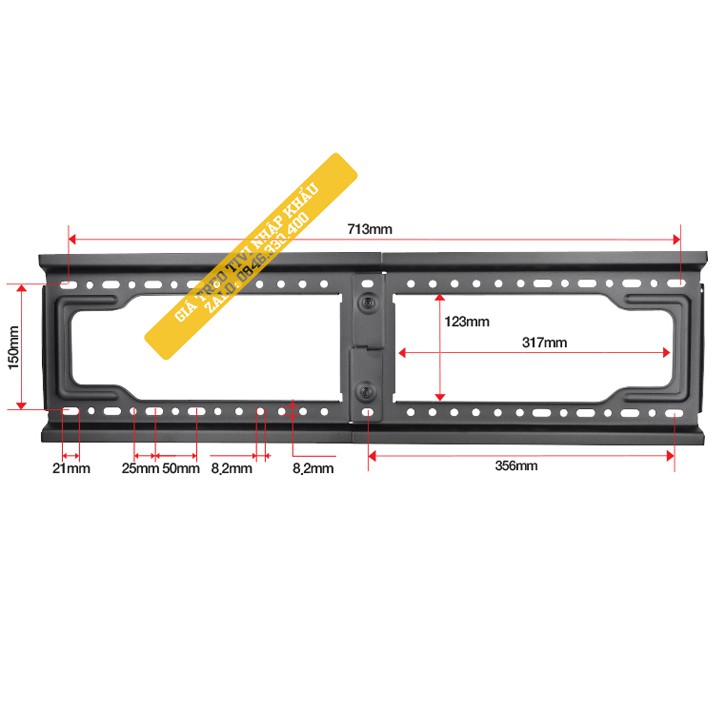 Giá Treo Tivi Gật Gù NB DF80T 65 - 90 Inch - Giá Treo Tivi Điều Chỉnh Góc Nghiêng Tivi