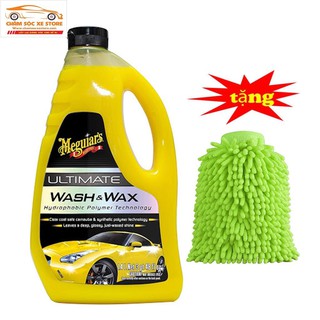Nước rửa xe cao cấp 2in1 Meguiar's Ultimate Wash & Wax - G17748 - 1.4 lít (tặng găng tay rửa xe) chamsocxestore