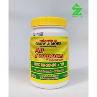 Phân bón lá npk 20-20-20+te growmore hũ 100g