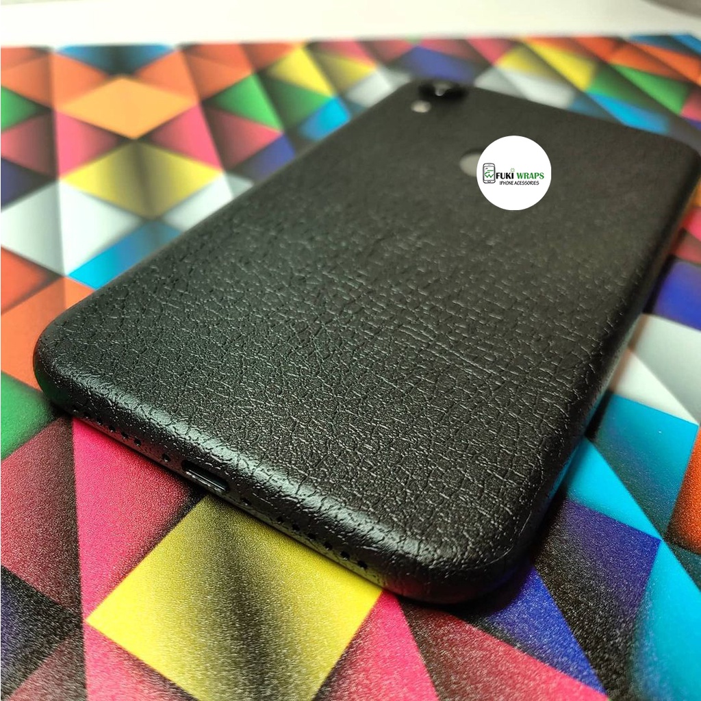 Tấm Dán Skin Vân da Black Leather 5 6 7 8 6plus 7plus 8plus X XS XR XSMAX 11 PRO MAX 12 PRO MAX