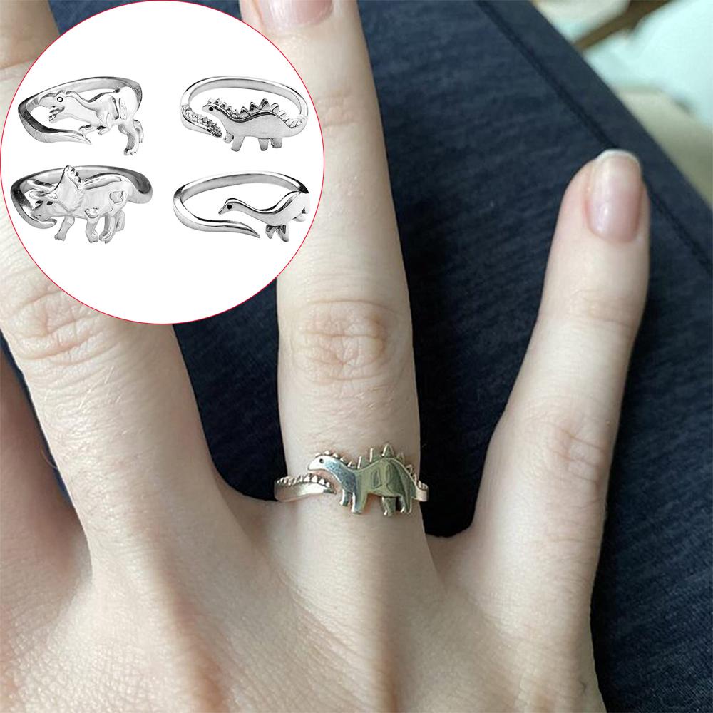 Nhẫn Hở Hình Khủng Long Thời Trang Có Thể Điều Chỉnh