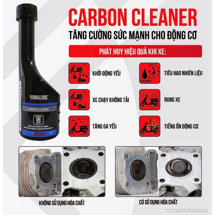 Dung dịch tẩy cặn Cacbon Yamaha Cleaner | Dung dịch đổ bình xăng tẩy cặn chính hãng Yamaha 75ml