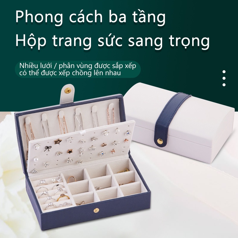 Hộp đựng đồ trang sức hộp sắp xếp đồ trang sức dung lượng lớn nhiều tầng - YA34