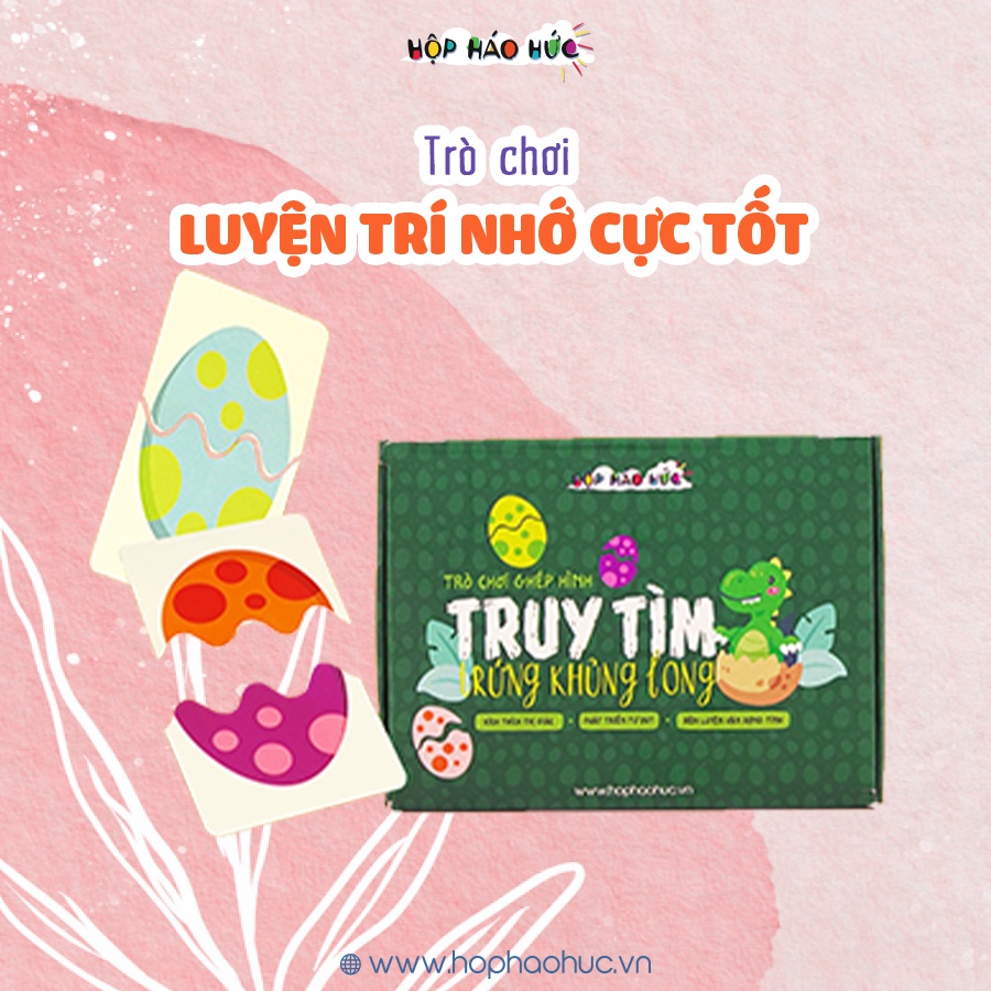 Set trò chơi ghép hình TRUY TÌM TRỨNG KHỦNG LONG cho bé 0-3 tuổi Hộp Háo Hức