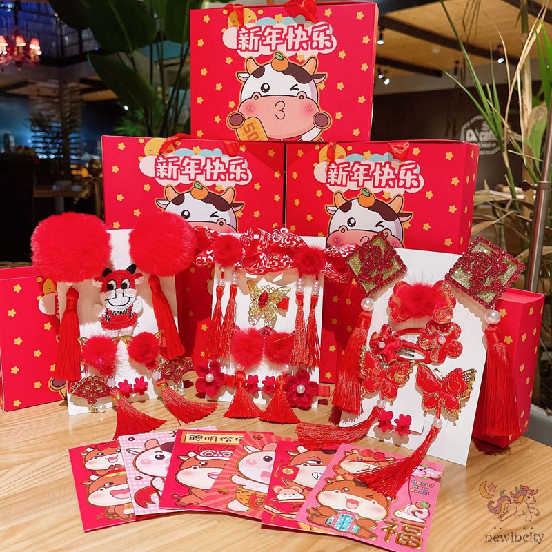 Set Kẹp Tóc Tua Rua Xinh Xắn Cho Bé Gái