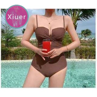 Xiuer gợi cảm bó sát áo tắm một mảnh cao eo, đồ bơi màu sắc ngoài vai màu sắc # x24 | BigBuy360 - bigbuy360.vn