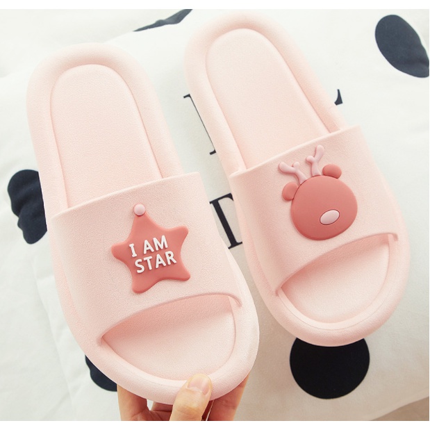 Dép Đi Trong Nhà Và Nhà Tắm Nam Nữ Mầu Dễ Thương D82