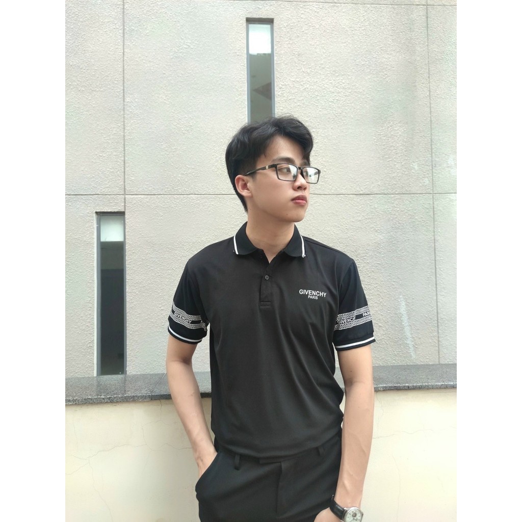 Áo thun polo Nam cổ bẻ phối hoạ tiết cánh tay, in chữ ấn tượng trẻ trung, chất liệu cá sấu thoáng mát cao cấp | BigBuy360 - bigbuy360.vn