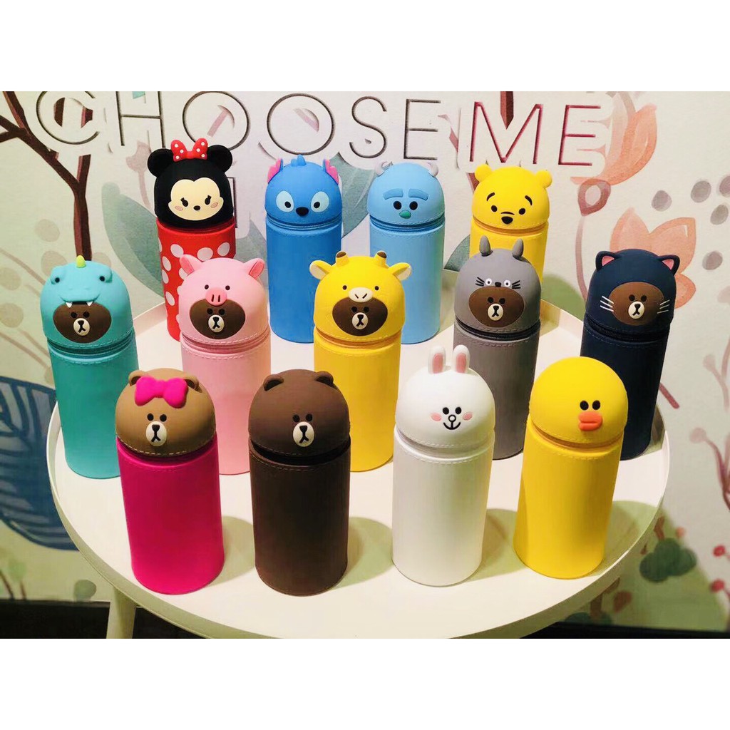 Hộp bút silicone gấu Brown Line