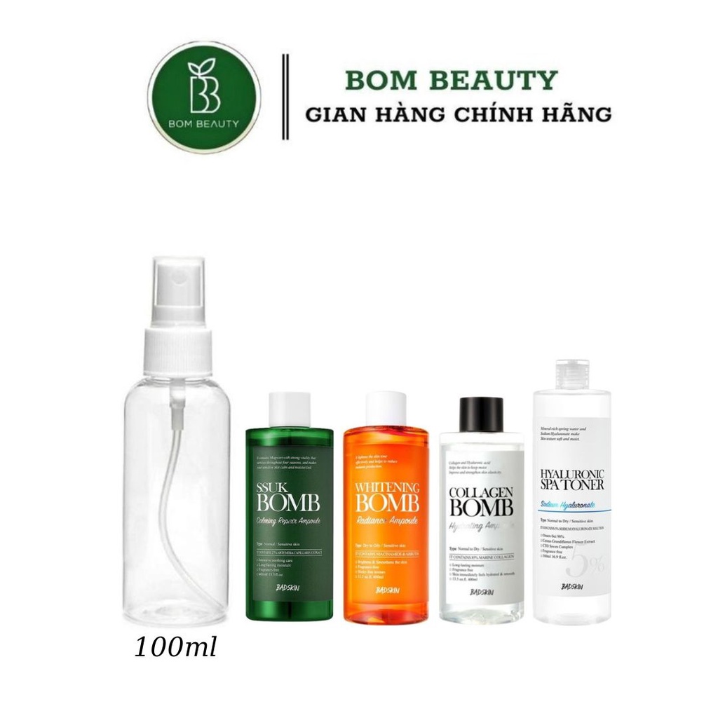 ̣(#badskin) Nước hoa hồng toner Badskin 100ml