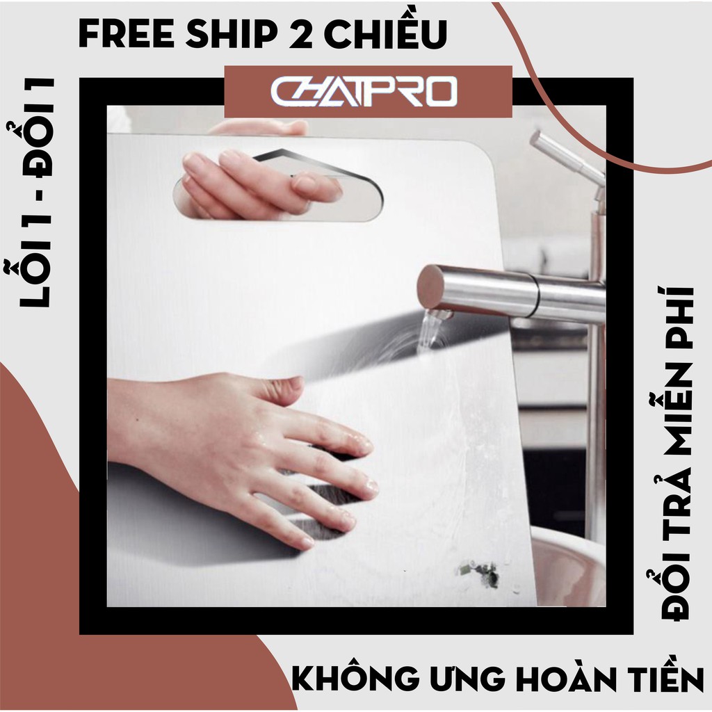 Thớt Inox 304 Kháng Khuẩn Cừờng Lực- Vệ Sinh Dễ Dàng- Rã Đông Nhanh - Chống Ẩm Mốc - Không Xước Dăm- Không Mùn Gỗ