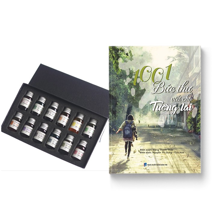 Sách - Combo Hộp mực vô cực 12 lọ 7ml + Sách 1001 bức thư viết cho tương lai + DVD quà tặng