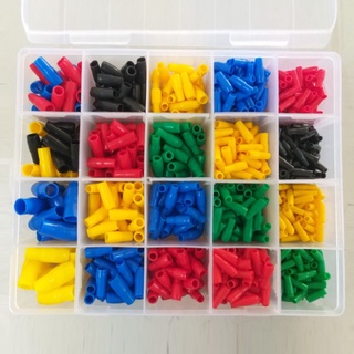 mũ chụp đầu cos V35 [ 50cái ] áo bọc đầu cosse, chụp cốt cách điện xanh, đỏ, vàng, đen, xanh lá