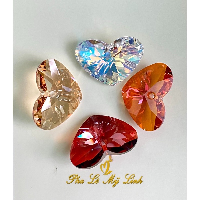 Mặt dây pha lê Swarovski 27mm trái tim Crazy U You .
