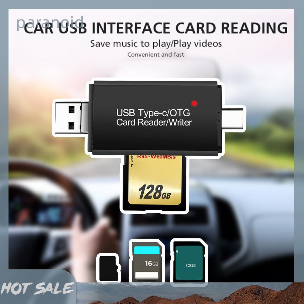 Đầu Đọc Thẻ Nhớ 3 Trong 1 Type-C USB Micro OTG | BigBuy360 - bigbuy360.vn