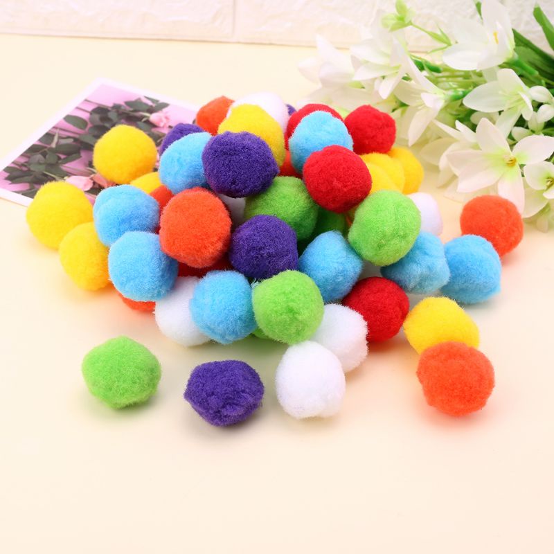 Set 100 Cục Bông Mềm Tròn 40mm Nhiều Màu