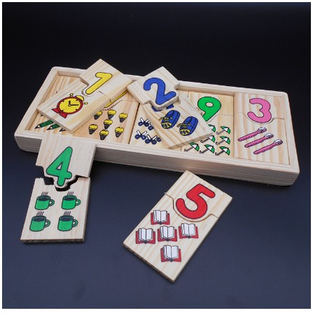 SỈ LẺ GIÁ TỐT - Matching puzzle số lượng thẻ ghép khớp số cho bé học đếm