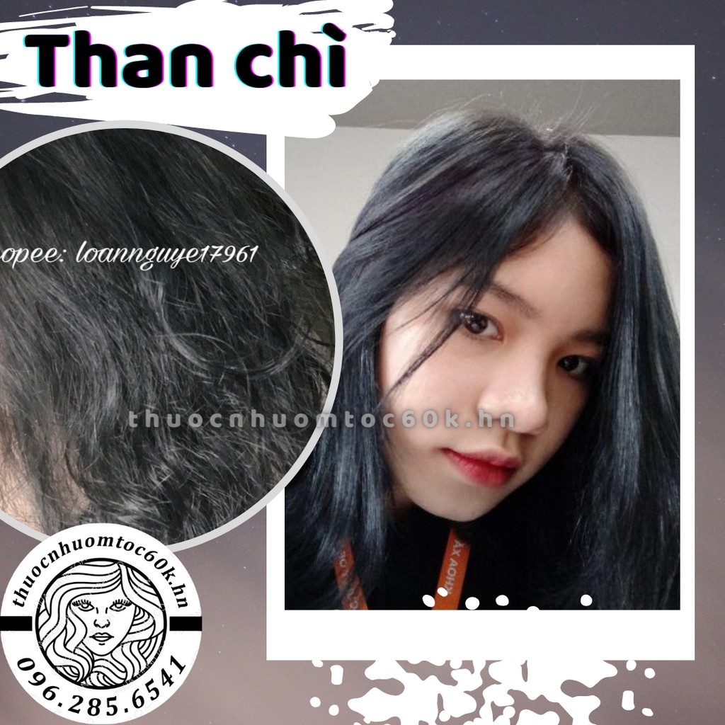 Thuốc nhuộm than chì kèm trợ dưỡng găng tay (tóc tẩy/nâng lên xanh dương) thuocnhuomtoc60k.hanoi | BigBuy360 - bigbuy360.vn