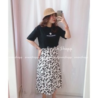 [ẢNH THẬT]Set chân váy hoa cúc & áo thun