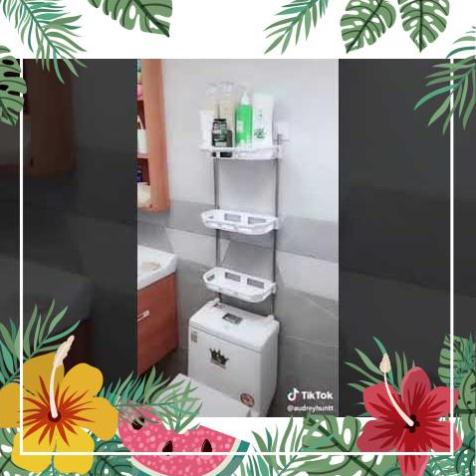 ( Bán Vì Đam Mê ) Kệ nhà tắm 3 tầng đa năng áp tường