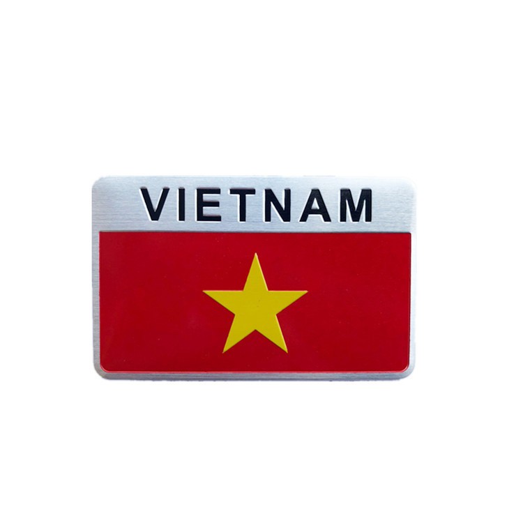 Miếng dán 3D bằng kim loại quốc kỳ Việt Nam