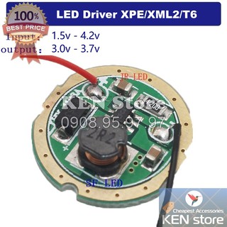 Led driver, nguồn led 5W 10W in 3V-4.2V (1 pin 18650), out 3.7V dành cho chip led XPE / Q5 / XML T6 / XML2 U2...