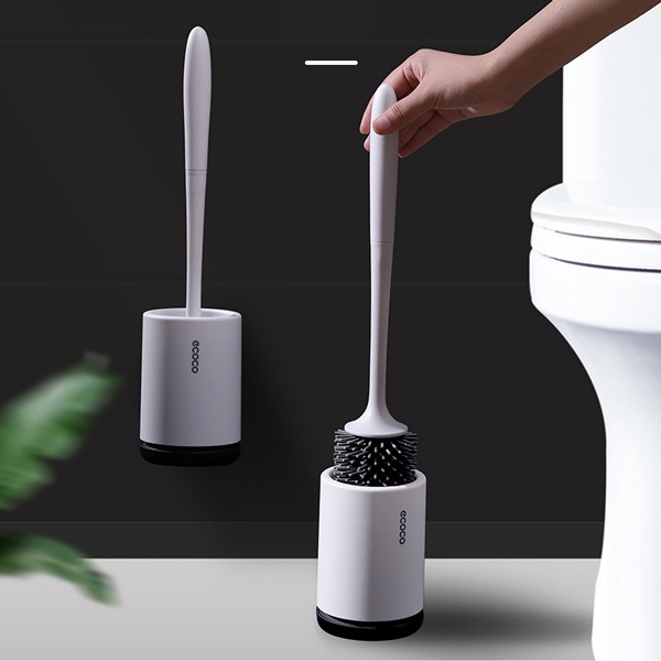 Chổi Cọ Nhà Vệ Sinh Bồn Cầu Nhà Tắm Toilet Chất Liệu Silicol Lắp Đặt Dán Tường Cao Cấp Ecoco
