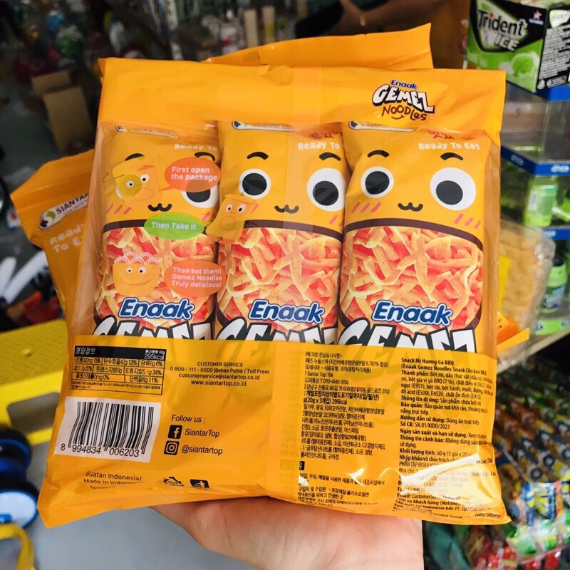 Combo 3 Gói Mì Enaak Gemez Vị BBQ | BigBuy360 - bigbuy360.vn