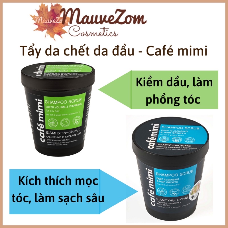 Dầu gội - Tẩy da chết da đầu Cafe Mimi Shampoo Scrub - Café Mini