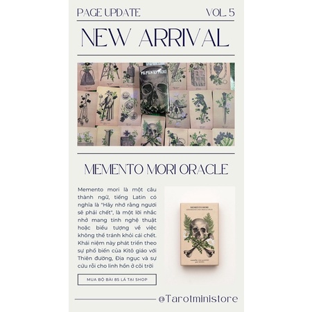 Bộ bài Memento Mori Oracle&Lenormand 85 lá
