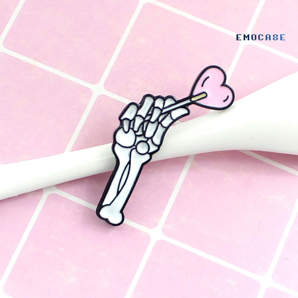 Huy Hiệu Tráng Men Hình Bàn Tay Và Trái Tim Dễ Thương Trang Trí Ba Lô / Túi Xách