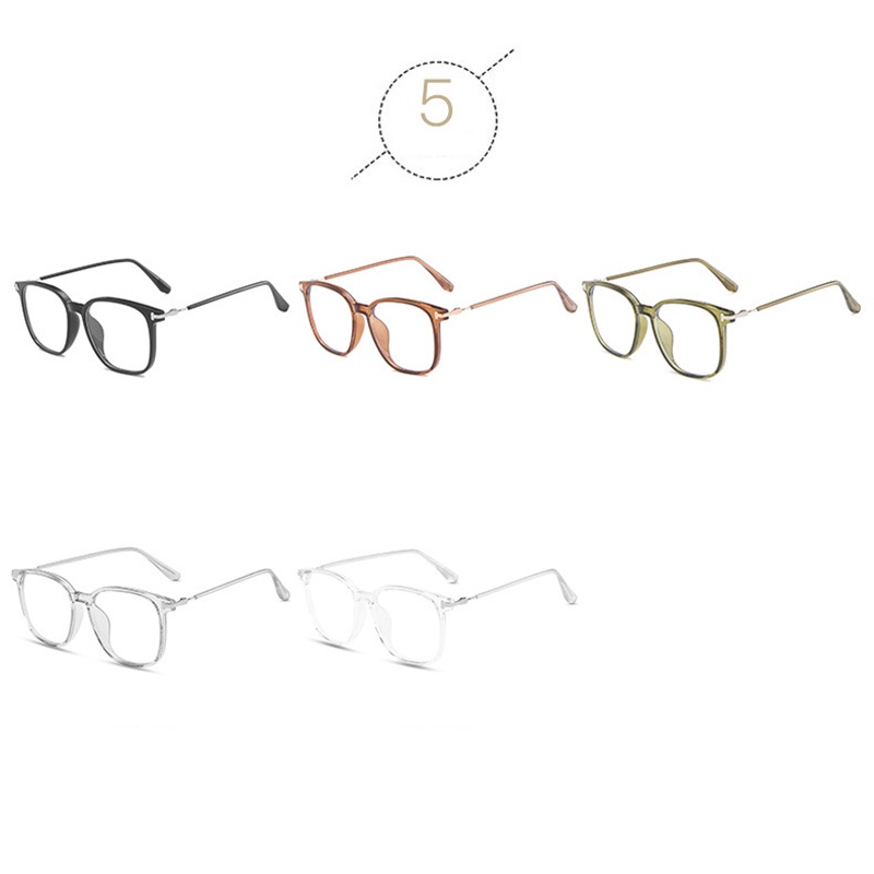 Mắt Kính Vuông Oversize TR90 Chống Ánh Sáng Xanh Phong Cách Nhật Bản