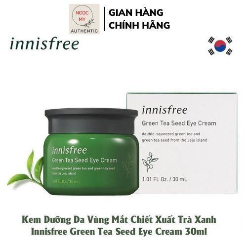 Kem dưỡng mắt trà xanh innisfree the green tea seed eye cream 30ml - Hàng chính hãng